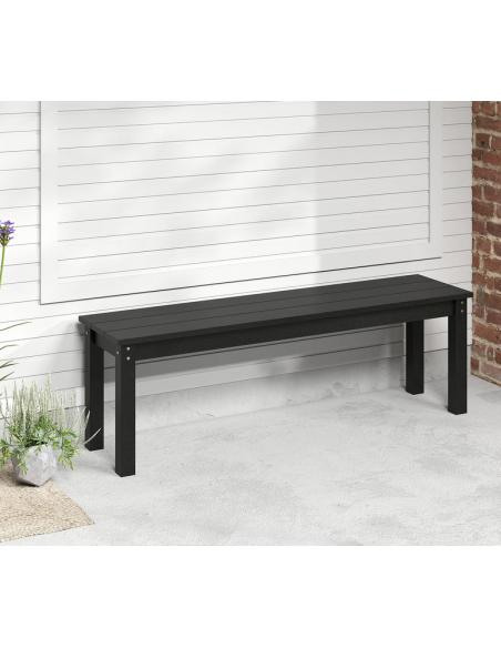 havebænk havemøbler bænk haveindretning design sort