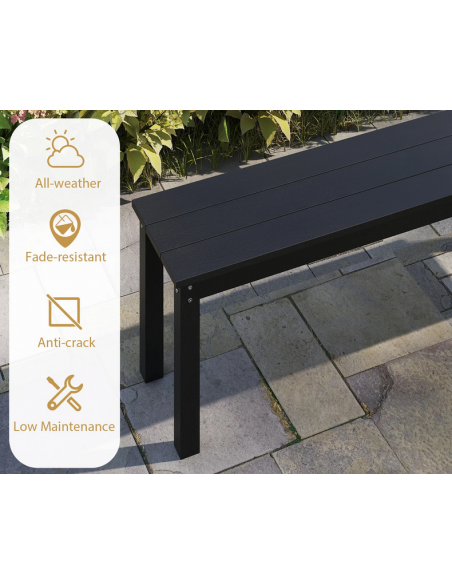 havebænk havemøbler bænk haveindretning design sort