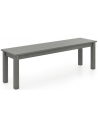 Havebænk i metal og HDPE 140 x 35 cm - Grå
