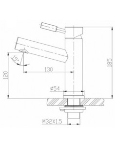 Armatur til håndvask badeværelse vandhane design sort 2
