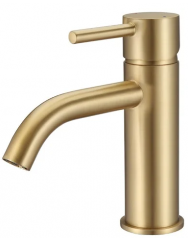 AMANU Armatur med bundventil til håndvask H16,5 cm - Antik messing