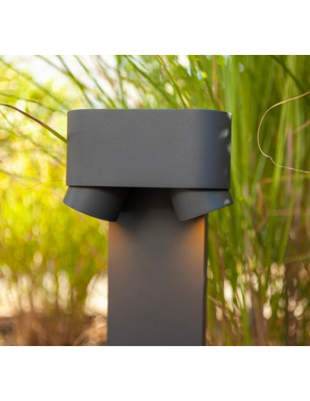 Bedlampe led udendørslamper havelamper indkørsel grå mørkegrå gu10