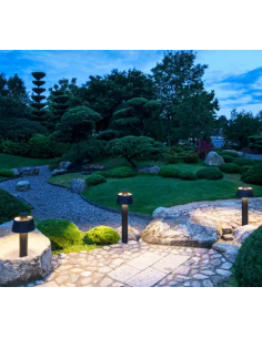 Bedlampe led udendørslamper havelamper indkørsel sort e27 2