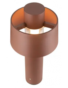 Bedlampe led udendørslamper havelamper indkørsel brun rust corten e27 2