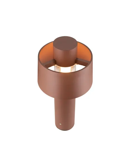 Bedlampe led udendørslamper havelamper indkørsel brun rust corten e27