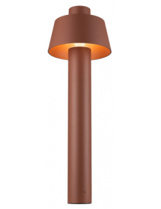 Bedlampe led udendørslamper havelamper indkørsel brun rust corten e27