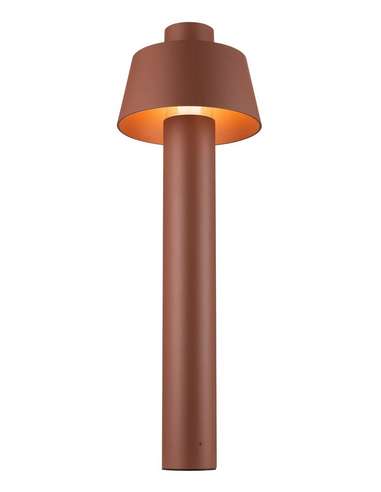 Bedlampe led udendørslamper havelamper indkørsel brun rust corten e27