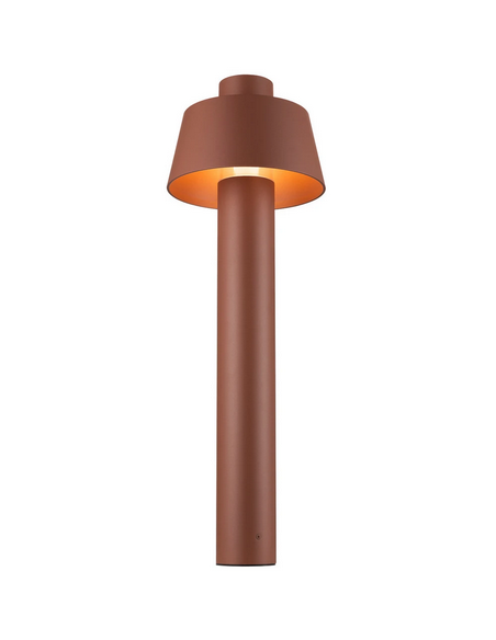 Bedlampe led udendørslamper havelamper indkørsel brun rust corten e27