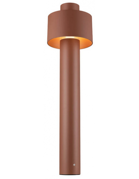 Bedlampe led udendørslamper havelamper indkørsel brun rust corten e27