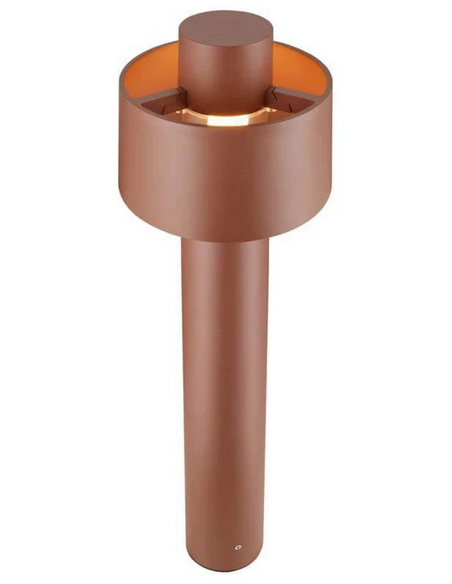 Bedlampe led udendørslamper havelamper indkørsel brun rust corten e27