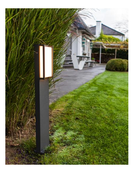 Bedlampe led udendørslamper havelamper indkørsel grå mørkegrå