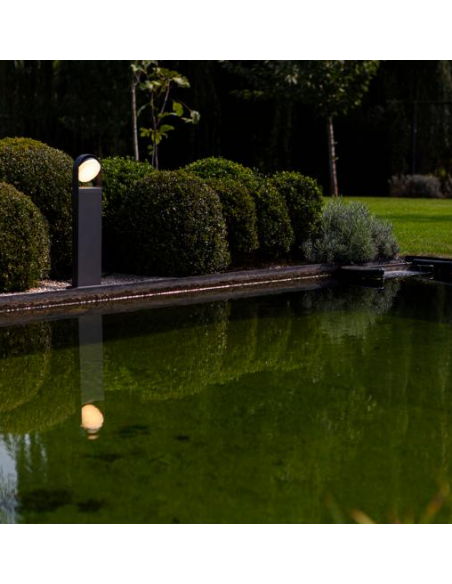 Bedlampe led udendørslamper havelamper indkørsel grå mørkegrå