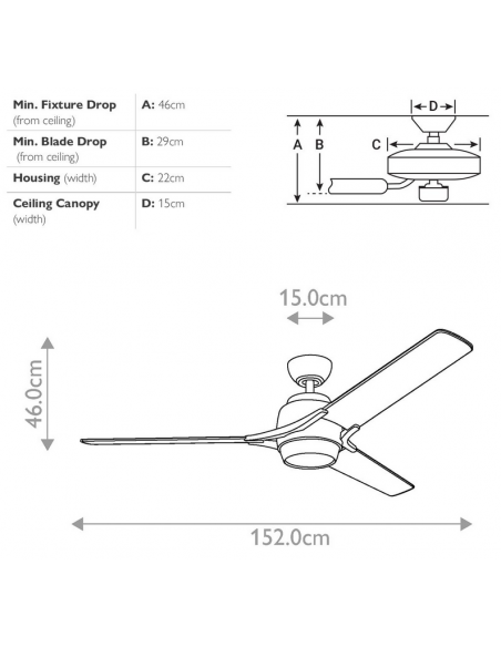 loftventilator restaurant cafe soveværelse ventilator med lys lampe