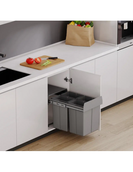 affaldsspand køkkenskab udtræk sortering affaldssortering køkken