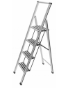 WENKO Trappestige 4 trin i aluminium H153 cm - Mat alu