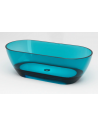 COLOR Fritstående badekar i resin 170 x 78 cm - Blå transparent