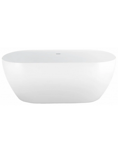 fritstående badekar 180 moderne design badeværelse indretning hvid højglans blank skinnende akryl