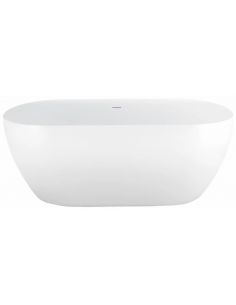 fritstående badekar 180 moderne design badeværelse indretning mat hvid akryl