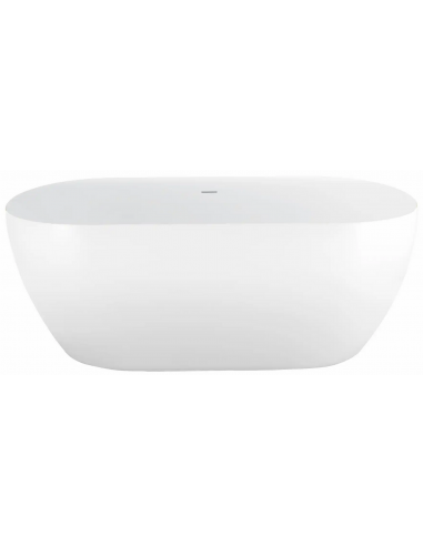 fritstående badekar 180 moderne design badeværelse indretning mat hvid akryl