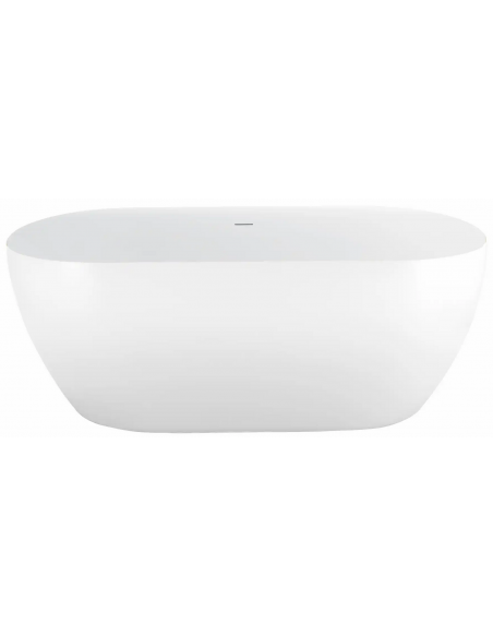 fritstående badekar 180 moderne design badeværelse indretning mat hvid akryl