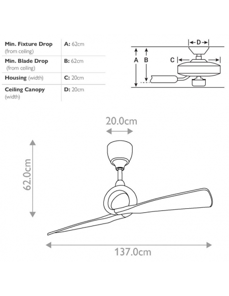 loftventilator restaurant cafe soveværelse ventilator med lys lampe