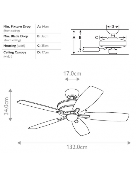 loftventilator restaurant cafe soveværelse ventilator med lys lampe