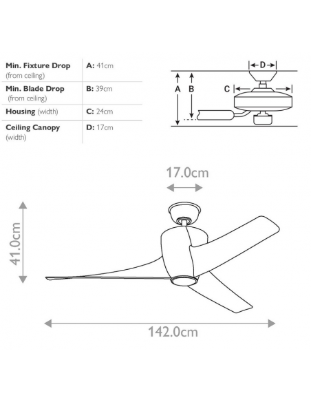 loftventilator restaurant cafe soveværelse ventilator med lys lampe