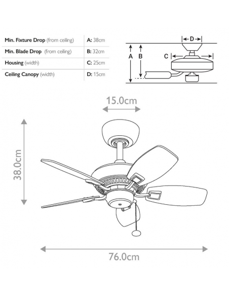 loftventilator restaurant cafe soveværelse ventilator med lys lampe