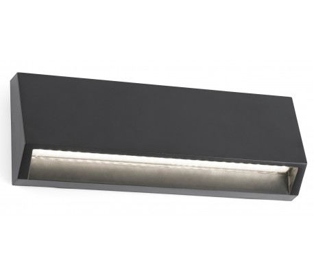 Must væglampe 1 x SMD LED 3W - Mørkegrå