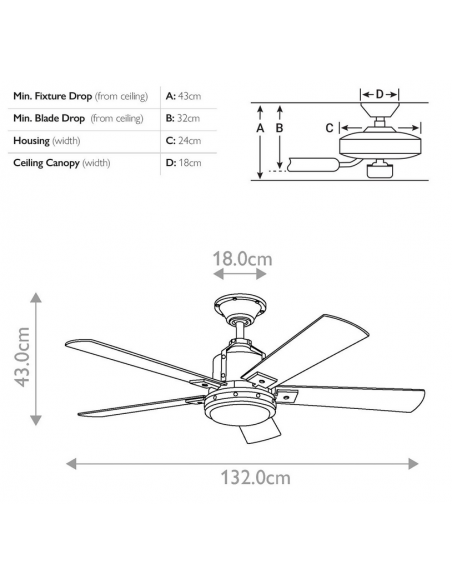 loftventilator restaurant cafe soveværelse ventilator med lys lampe