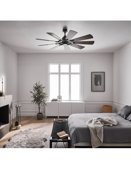 loftventilator restaurant cafe soveværelse ventilator med lys lampe