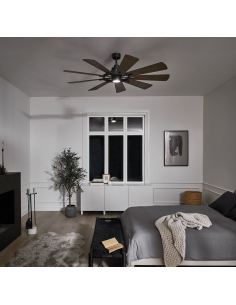 loftventilator restaurant cafe soveværelse ventilator med lys lampe 2