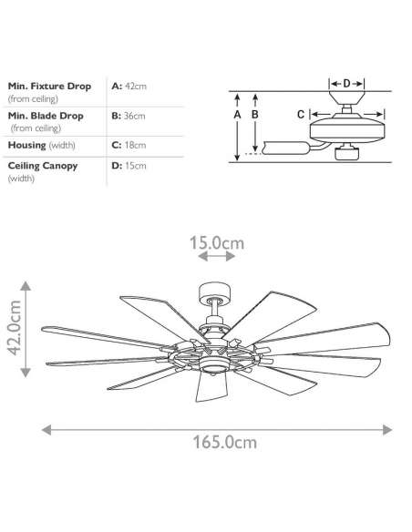 loftventilator restaurant cafe soveværelse ventilator med lys lampe