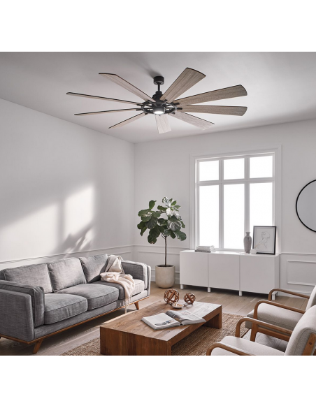 loftventilator restaurant cafe soveværelse ventilator med lys lampe