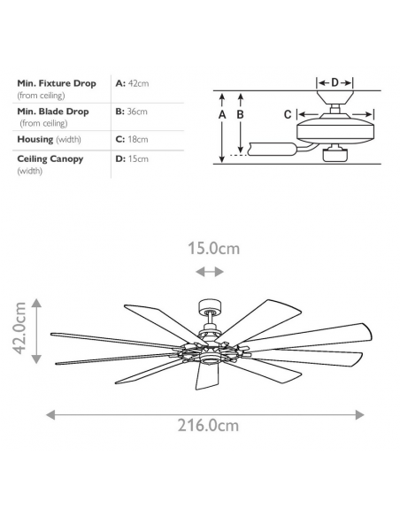 loftventilator restaurant cafe soveværelse ventilator med lys lampe