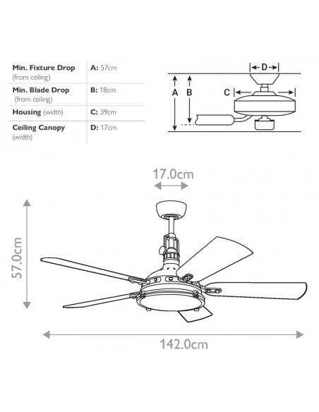 loftventilator restaurant cafe soveværelse ventilator med lys lampe