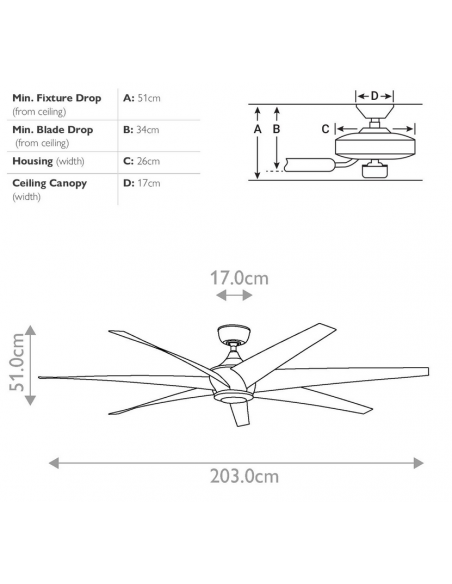 loftventilator restaurant cafe soveværelse ventilator med lys lampe