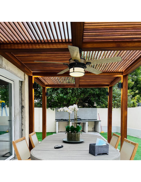 loftventilator restaurant cafe soveværelse ventilator med lys lampe