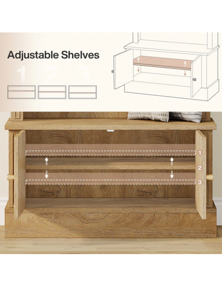 Garderobe skoskab træ billigt entre eg natur