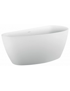 fritstående badekar 180 moderne design badeværelse indretning hvid højglans blank skinnende akryl