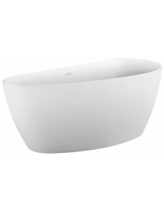 fritstående badekar 180 moderne design badeværelse indretning mat hvid akryl