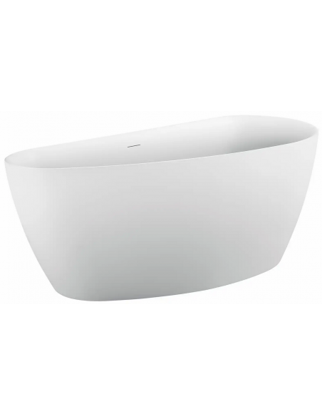 fritstående badekar 180 moderne design badeværelse indretning mat hvid akryl