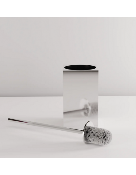 toiletbørste krom gulv badeværelse design