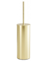 Toiletbørste i metal og kunststof H40 cm - Børstet guld