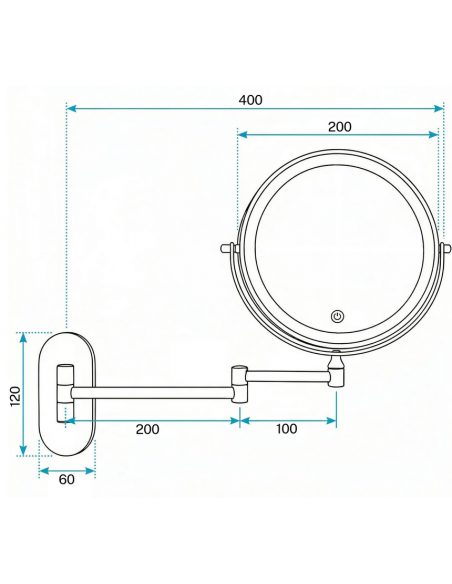kosmetikspejl make-up makeup makeupspejl spejl vægspejl kosmetik badeværelse design
