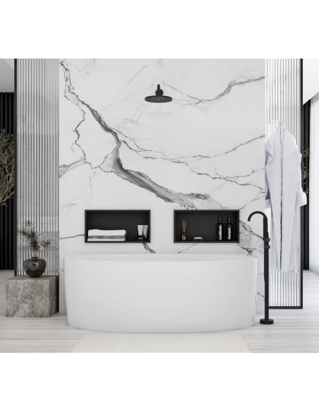 hylde indbygning indmuring væg væggen badeværelseshylde badeværelse bruseniche brusekabine bruser