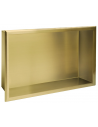 Hylde til indbygning i rustfri stål 49 x 34 cm - Børstet guld