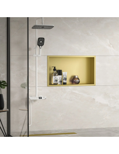 hylde indbygning indmuring væg væggen badeværelseshylde badeværelse bruseniche brusekabine bruser 2