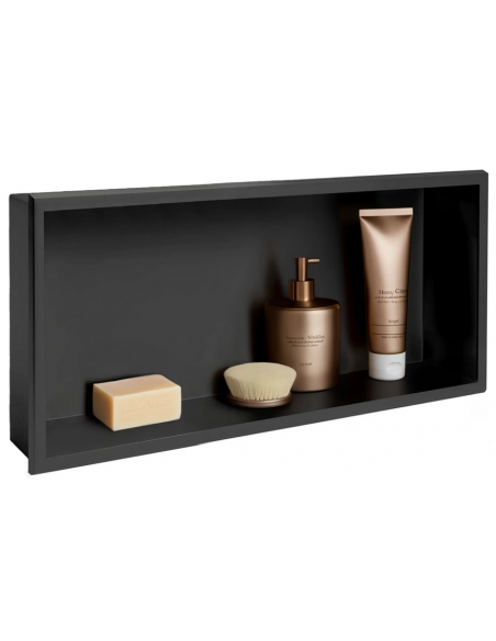 hylde indbygning indmuring væg væggen badeværelseshylde badeværelse bruseniche brusekabine bruser