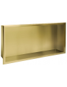 Hylde til indbygning i rustfri stål 64 x 34 cm - Børstet guld